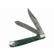 CCN-30774 DAMASCUS GREENBONE TRPR (1PC) [Bone Collector USA • Pocket Knives]
