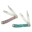 CCN-38140 CUSTOM ABALONE TRPR DUO (2PCS) [Bear N Bull • Pocket Knives • Premium Knives]
