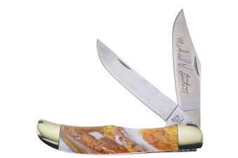 5.25" Michael Prater Hen + Rooster Avalanche Folding Hunter