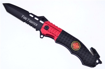 4" Firefighter Red/Black Snapshot Tactical