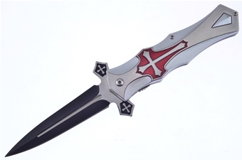 5" Silver/Red Cross Snapshot