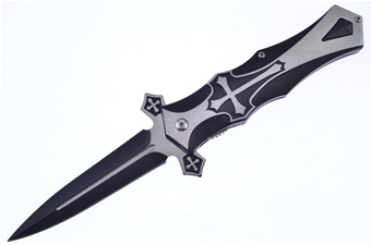 5" Silver/Black Cross Snapshot