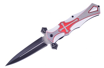 5" Knight Folder Red/Sil Aluminum