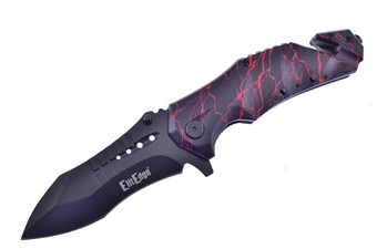 5" Black/Red Aluminum Tactical