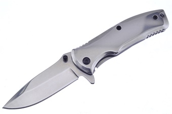 3.5" Silver Stainless Steel Snapshot Tactical
