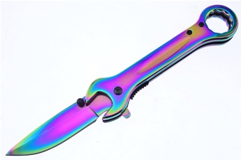 5" Rainbow Stainless Steel Wrench Knife