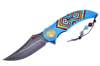 5" Blue Aztec Feather Snapshot