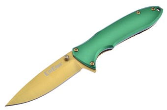 4" Green Aluminum/Gold Titanium Barracuda