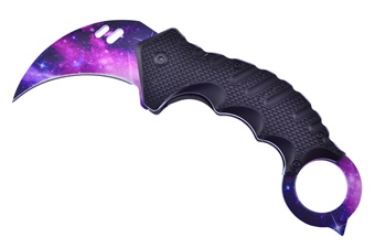5.75" Black Karambit w/Galaxy Blade