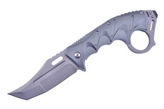 5.5" Grey Aluminum Karambit Folder