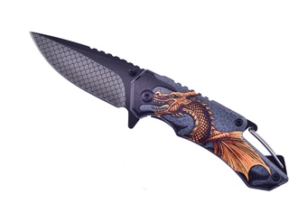 3.5" Gold/Black 3d Aluminum Dragon