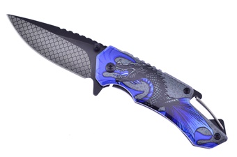 3.5" Blue 3d Aluminum Dragon