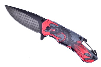 3.5" Red 3d Aluminum Dragon