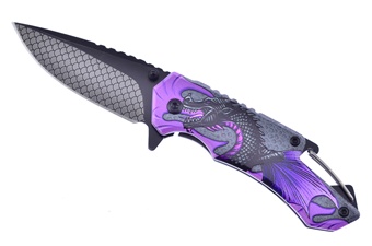 3.5" Purple 3d Aluminum Dragon