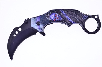 5.25" Blue Abs Karambit