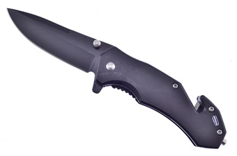4" Black Stainless Steel Rescue Folder