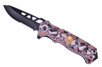 4.75" Camo Skull Assisted Tactical