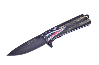 4.75" Camo Shark Abs Folder