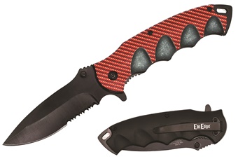 5" 3d Red Carbon Fiber Folder