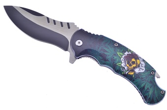 4.75" 3d Skull Marijuana Tactical