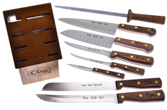 Case Wood 9 Piece Kitchen Set w/Block
