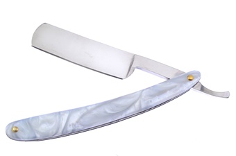 5.5" White Pearl Straight Razor