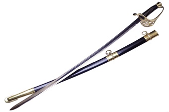 41" Leather Officer's Sword w/Scabbard