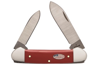 3.625" Case Red Synthetic 2-Blade Canoe