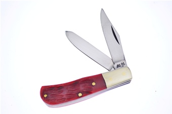 2.5" Dark Red Pickbone Little Jim Bowie Trapper