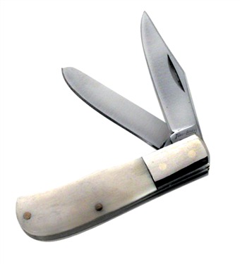 2.5" White Smoothbone Little Jim Bowie Trapper