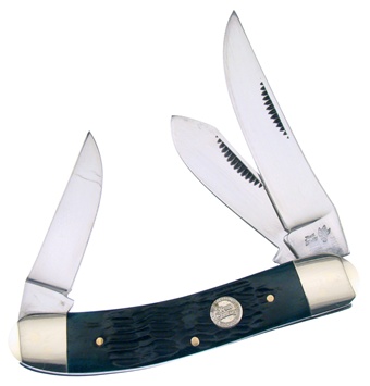 3.5" Black Jig Bone Little Cutting Horse