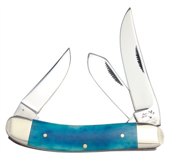 3.5" Caribbean Blue Bone Little Cutting Horse