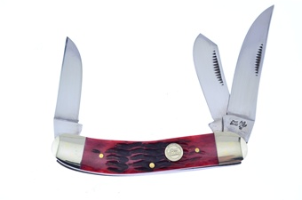 3.5" Dark Red Jig Bone Little Cutting Horse