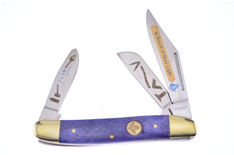 4" Masonic Blue Wormgroove Wrangler