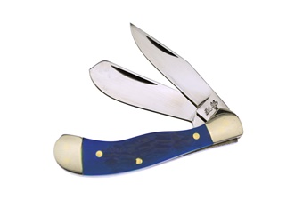 2.5" Blue Smoothbone Baby Saddlehorn