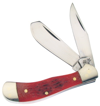 2.5" Dark Red Jig Bone Baby Saddlehorn