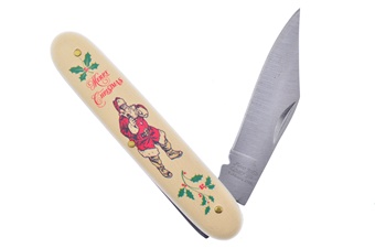 3" Christmas Print Imitation Ivory Novelty