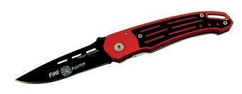 4.25" Firefighter Red/Black Aluminum Tactical