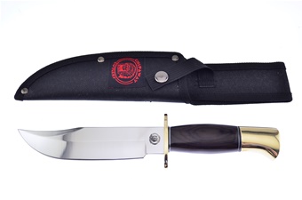 11.5" Black Pakkawood Bowie w/ Nylon Sheath