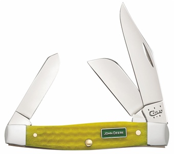4.25"Case Yellow Bone John Deere Large Stockman