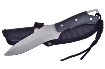 9" Black Pakkawood Ridge Line Hunter w/Sheath