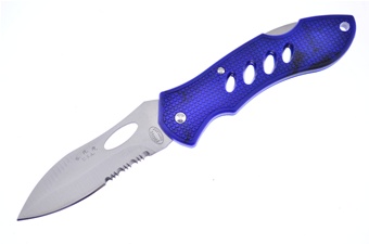 4.5" Black/Blue Composite Tactical Folder