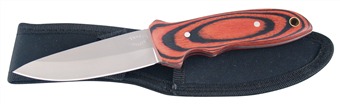 9" Red/Black Wood Hunter w/Sheath