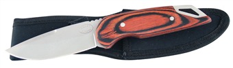 9" Red/Black Wood Hunter w/Sheath