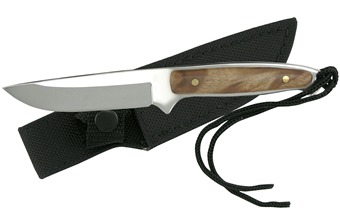7" Rootwood Skinner w/Leather Sheath
