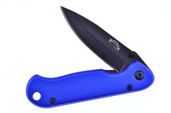 3.5" Blue Stainless Steel Tactical Folder