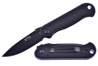 3.5" Black Stainless Steel Tactical Folder