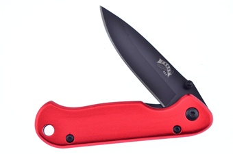 3.5" Red Stainless Steel Tactical Folder