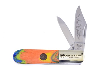 3.25" Michael Prater Hen + Rooster Feather Macaw Barlow