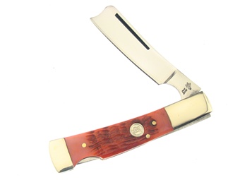 4" Red Jigged Bone Razor